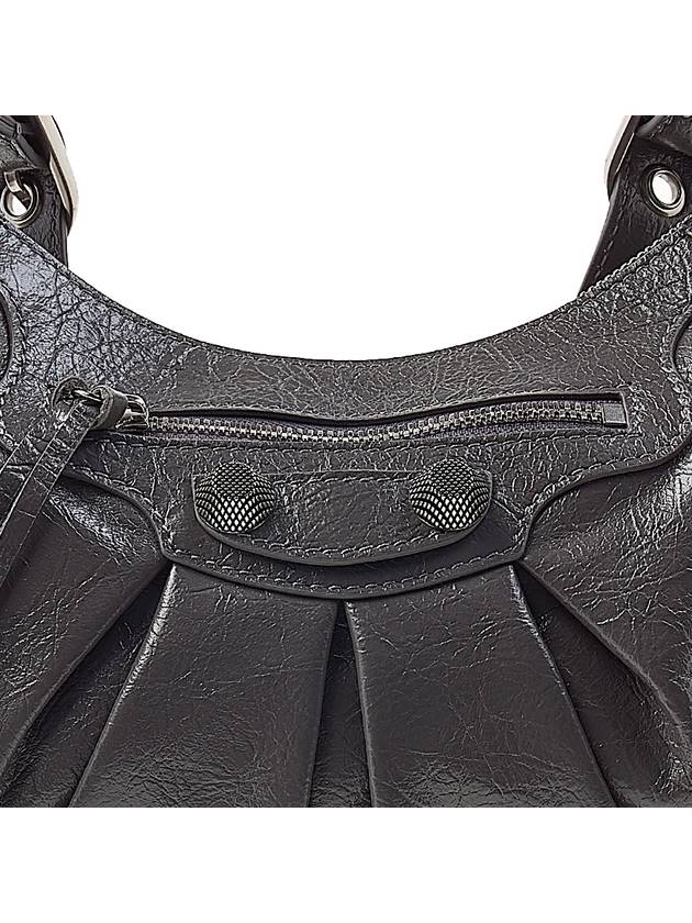 Luxury Balenciaga  Le Cagole Small Leather Shoulder Bag Grey