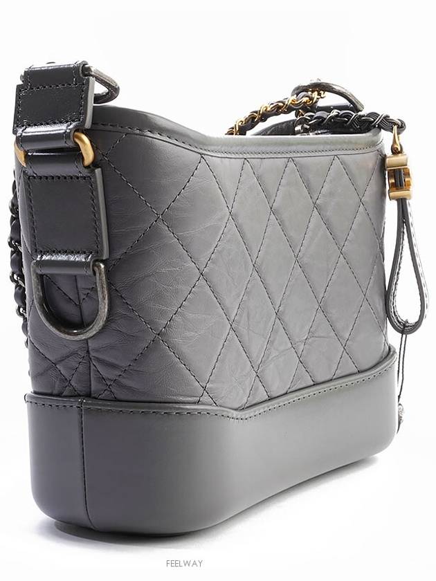 Gabrielle Hobo Bag Small Gray 69151 Chanel