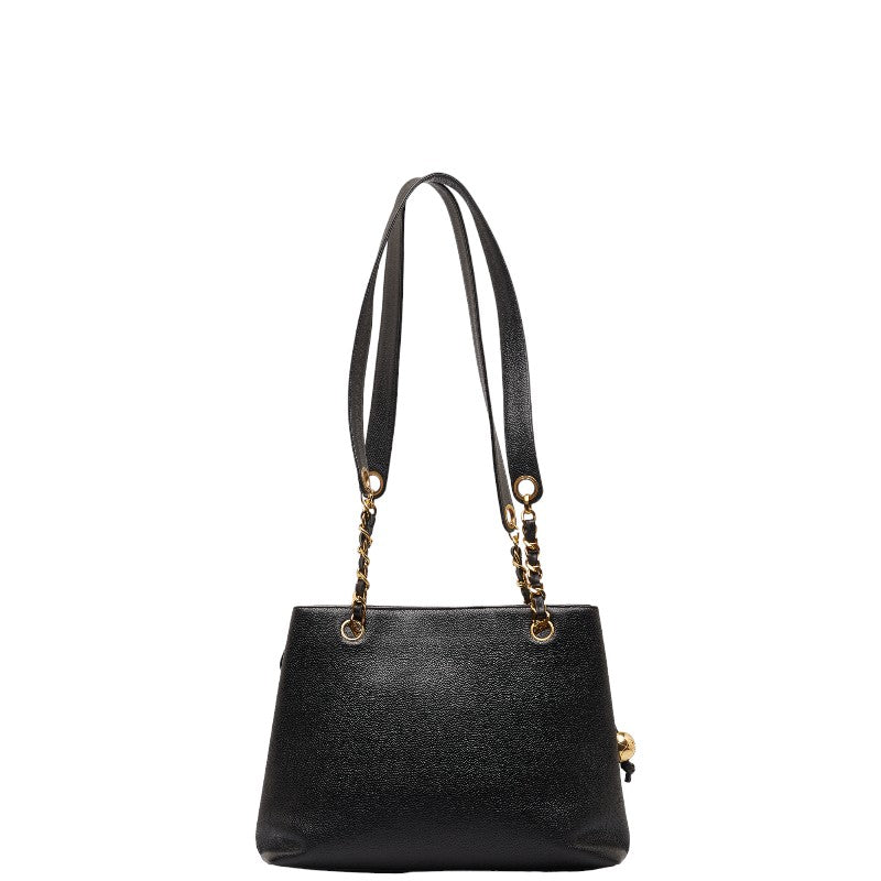Chanel Coco Chain Shoulder Bag A08036 Black Caviar S  Chanel