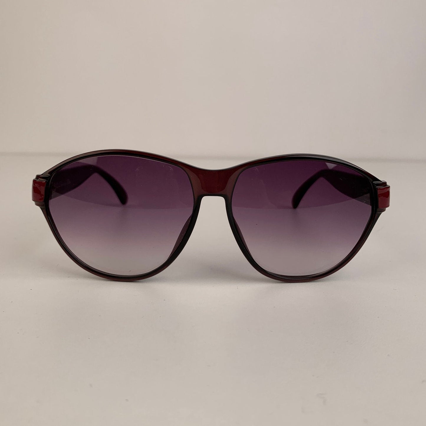CHRISTIAN DIOR Vintage Black Burgundy Optyl Sunglasses Mod 2325