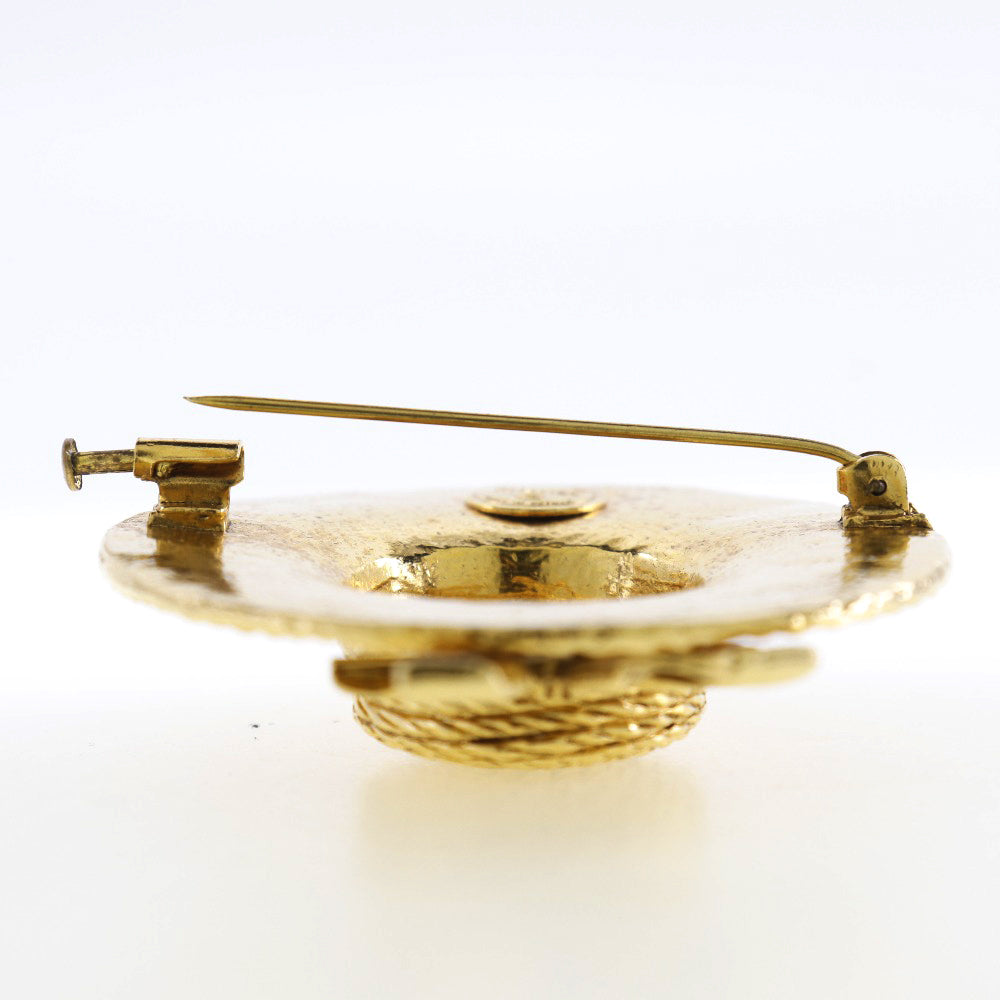 Chanel Chanel Wheat Hat Brooch G  French Made  36.0g Straw Hat