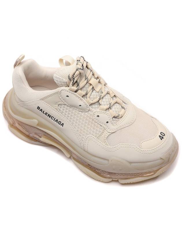Luxury Balenciaga  Triple S Clear Sole Low Top Sneakers Beige