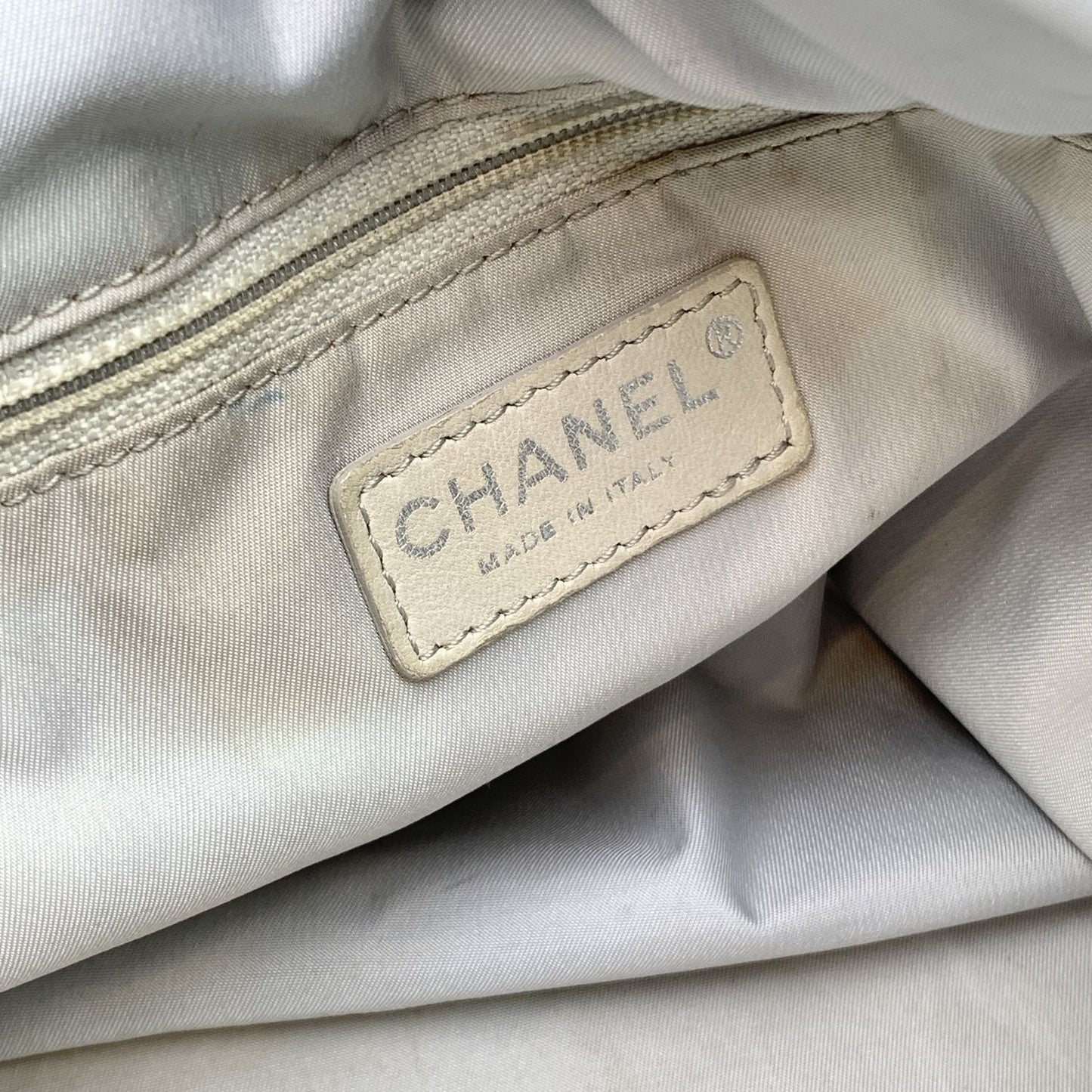 Top Quality Chanel Gray Metallic Quilted Canvas Paris Biarritz Tote Bag