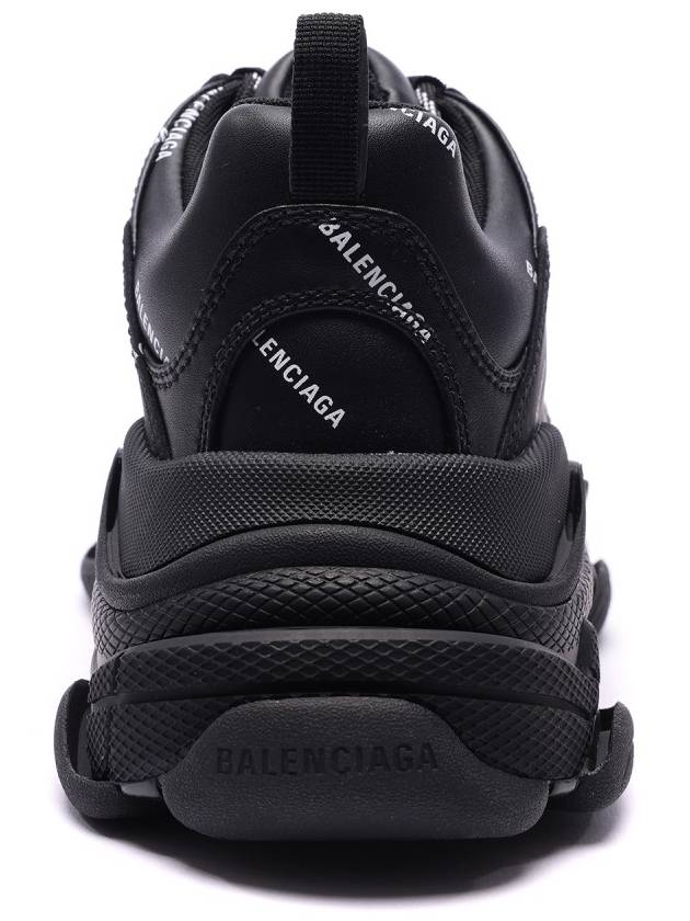 Luxury Balenciaga  Allover Logo Triple S Low Top Sneakers Black