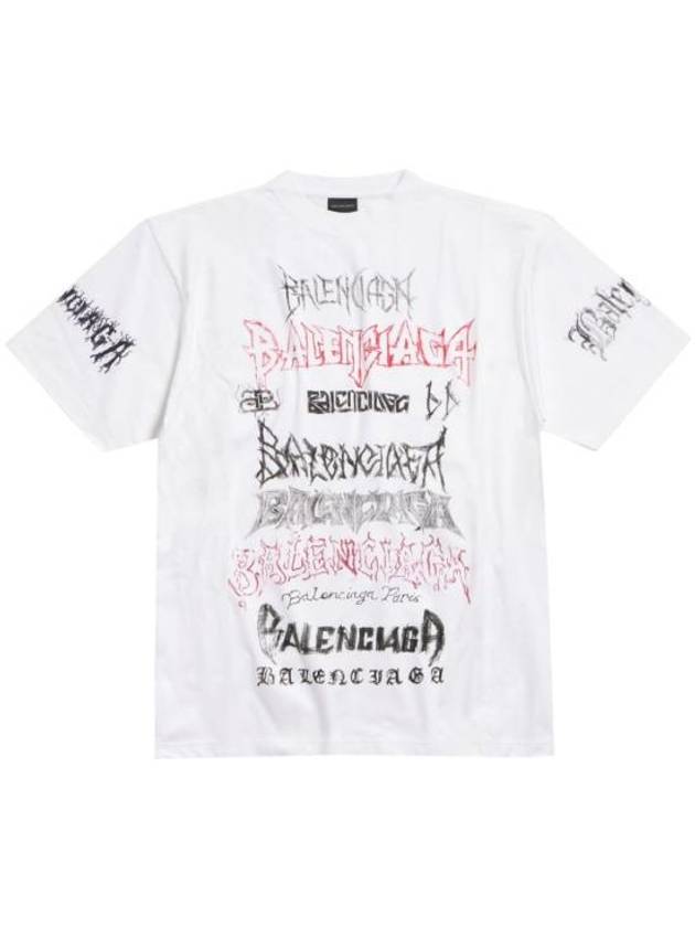 Luxury Balenciaga  Cotton Crew Neck Short Sleeve T-shirt White