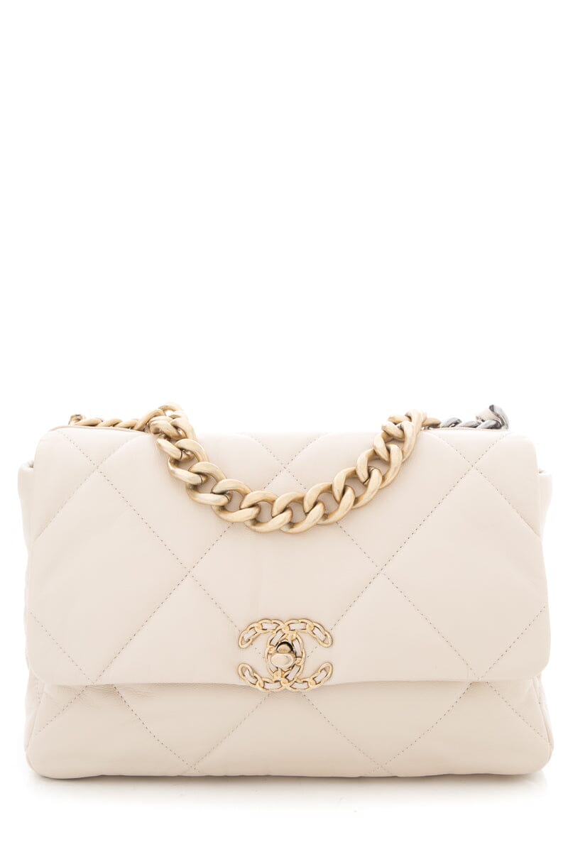 Chanel 19 Large Light Beige HandBag