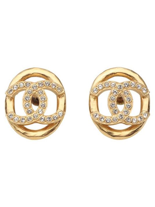 AB8945 CC logo crystal oval earrings 33778 2 Chanel