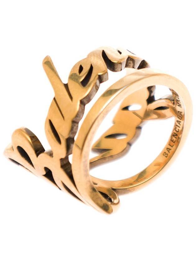 Luxury Balenciaga  Typo Ring Gold