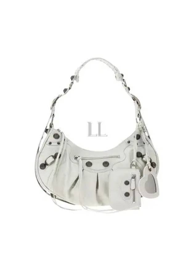 Luxury Balenciaga  Le Cagole Small Leather Shoulder Bag White