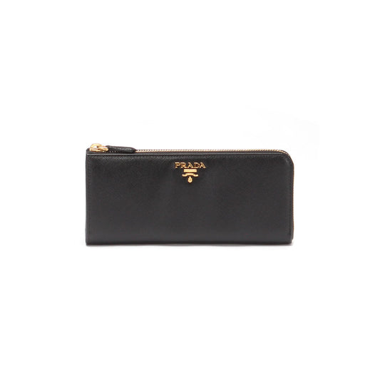 PRADA Saffiano Leather Zip Around Wallet