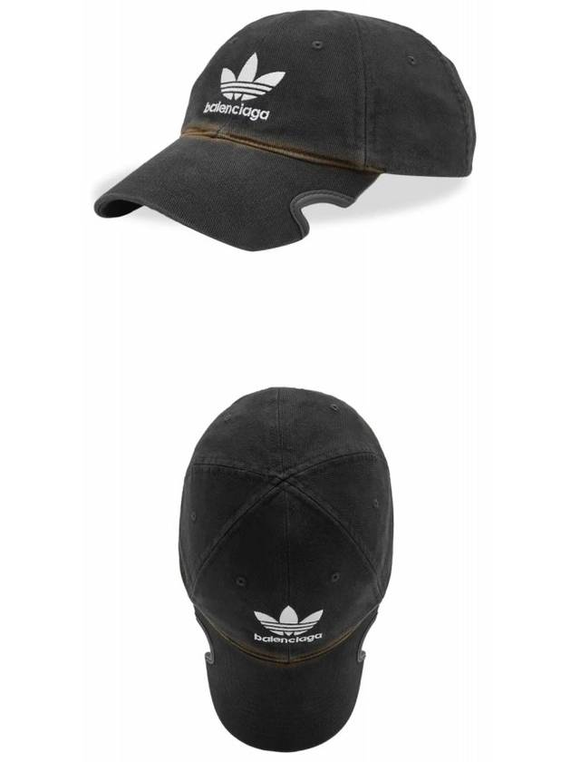 Luxury Balenciaga  Logo Print Ball Cap Black