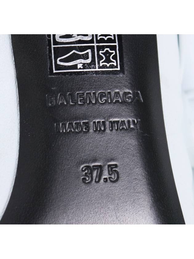 Luxury Balenciaga  Twist Drapy Leather Pumps White