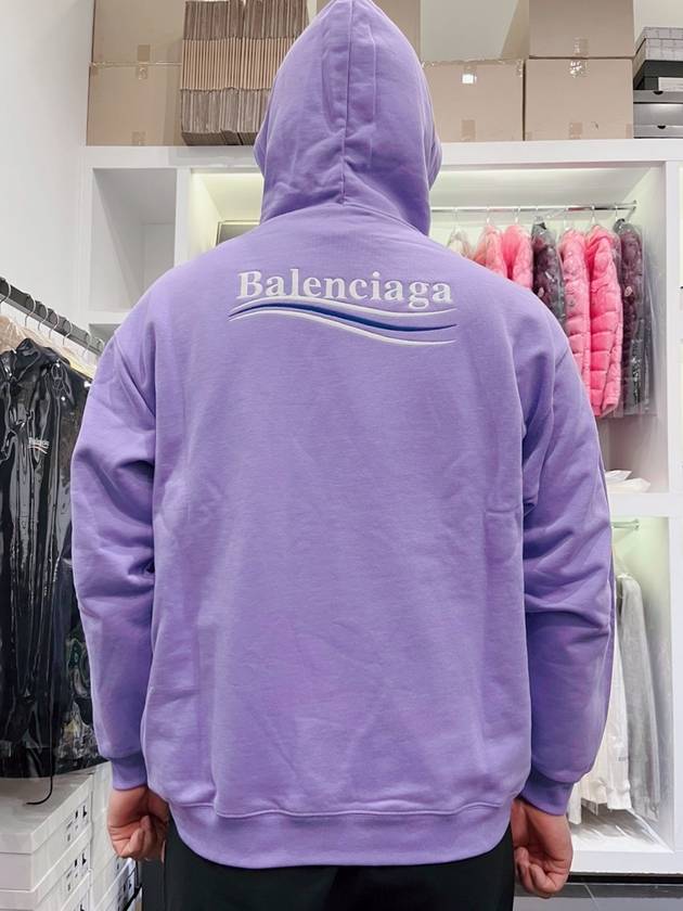 Luxury Balenciaga  Political Campaign Medium Fit Hoodie Purple