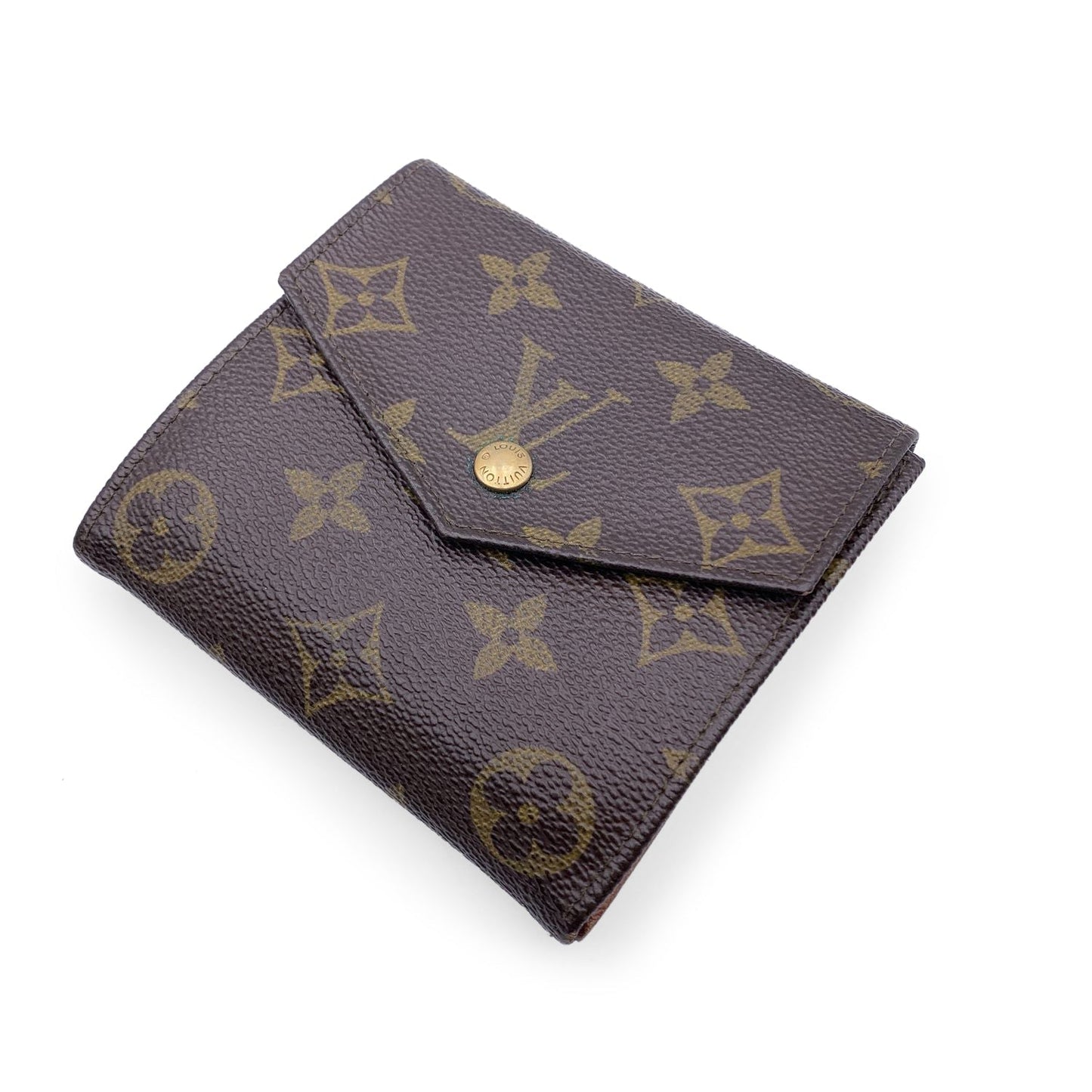LOUIS VUITTON Vintage Monogram Compact Double Flap Wallet M61652