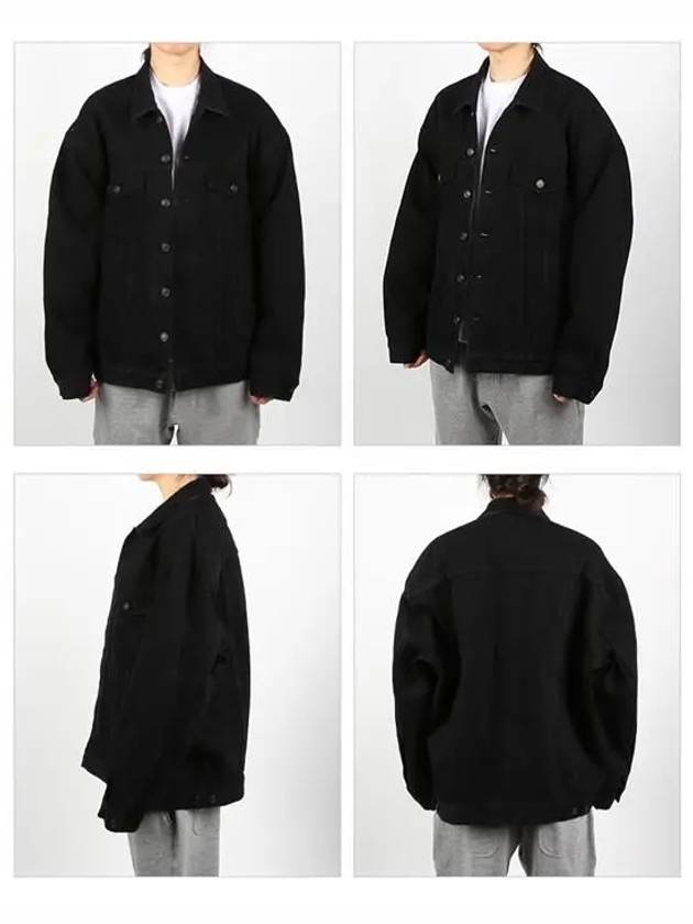 Luxury Balenciaga  Oversized Denim Jacket Black