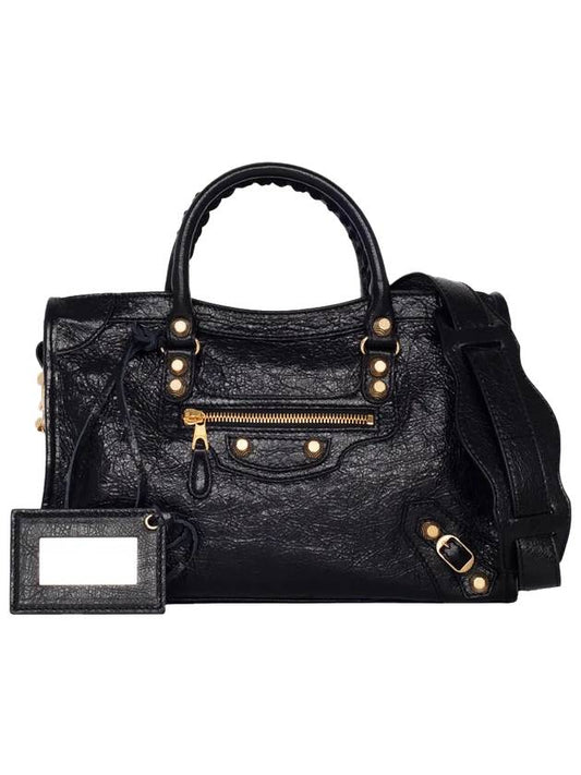 Luxury Balenciaga  Giant Motor City Small Shoulder Bag Black Gold