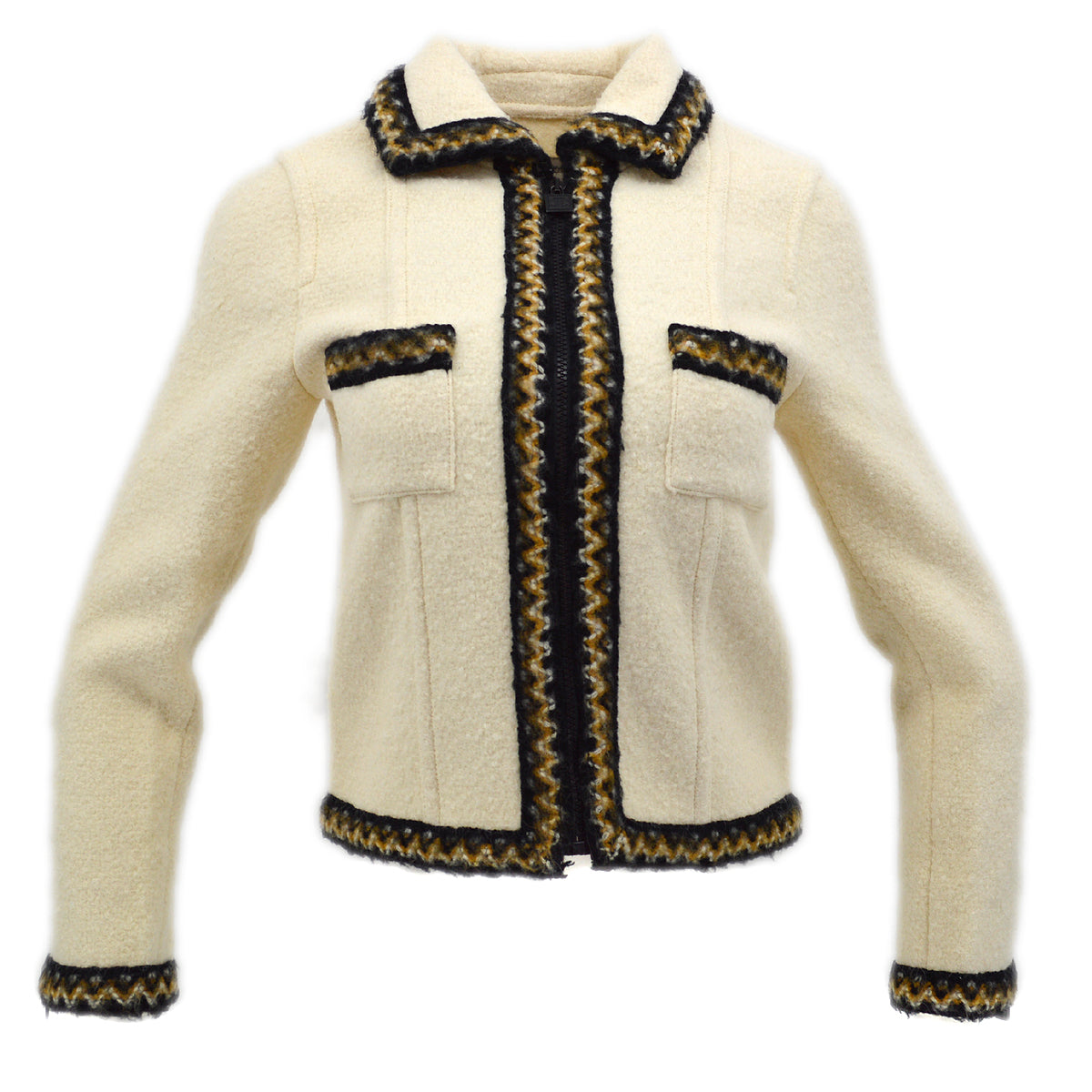 Chanel Sport Line Zip Up Jacket Ivory 96A #38