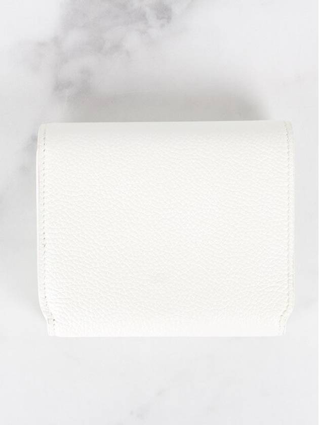 Luxury Balenciaga  BB silver bi fold wallet white