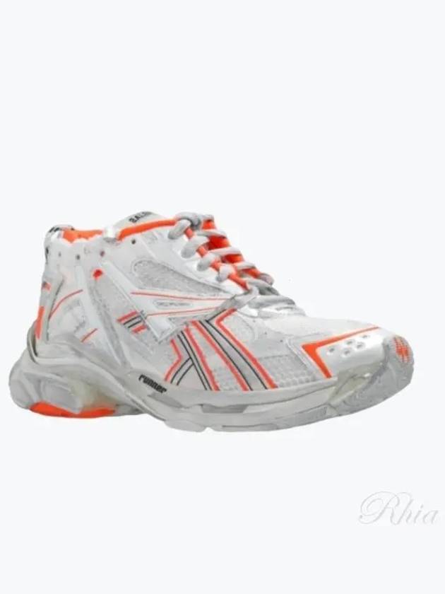 Luxury Balenciaga  Runner Low-Top Sneakers White Orange