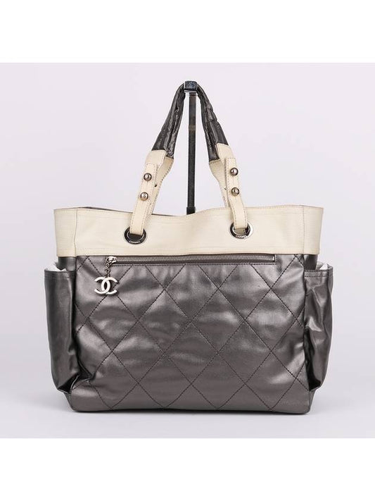 Biarritz gray large tote and shoulder bag Chanel