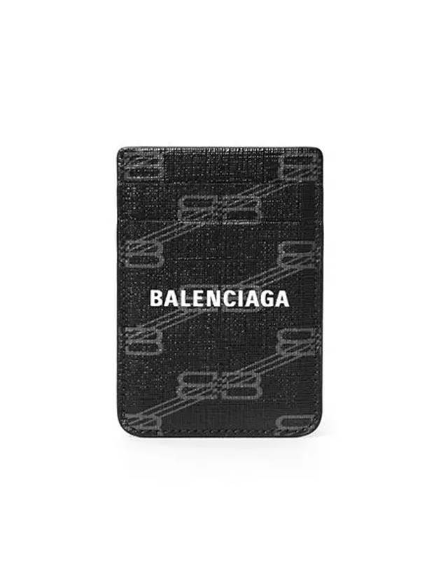 Luxury Balenciaga  Signature Magnet Card Wallet Black