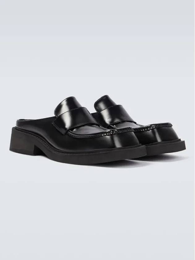 Luxury Balenciaga  Inspector 40MM Leather Bloafer Black