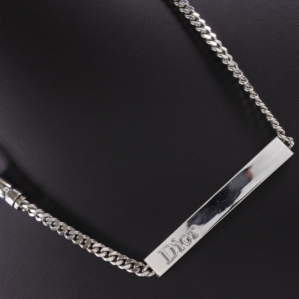 Christian Dior Dior Logo Bar Chain Wallet Wallet Chain Wallet Vintage French Silver Logo Bar sic