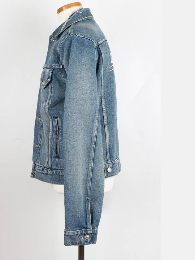 Luxury Balenciaga  wave logo denim jacket 50