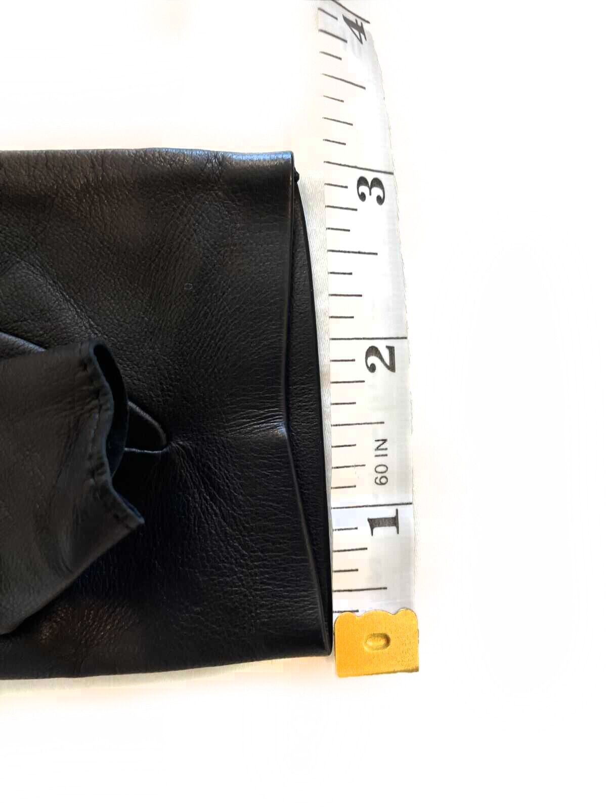 Top Quality Chanel New w/ Tags Leather Fingerless Long Gloves Black 18A 7.5