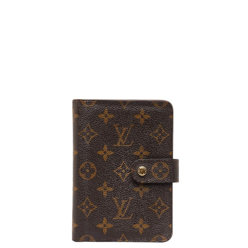 Louis Vuitton Monogram Portepapier Double Fold Wallet M61207 Brown PVC Leather  Louis Vuitton