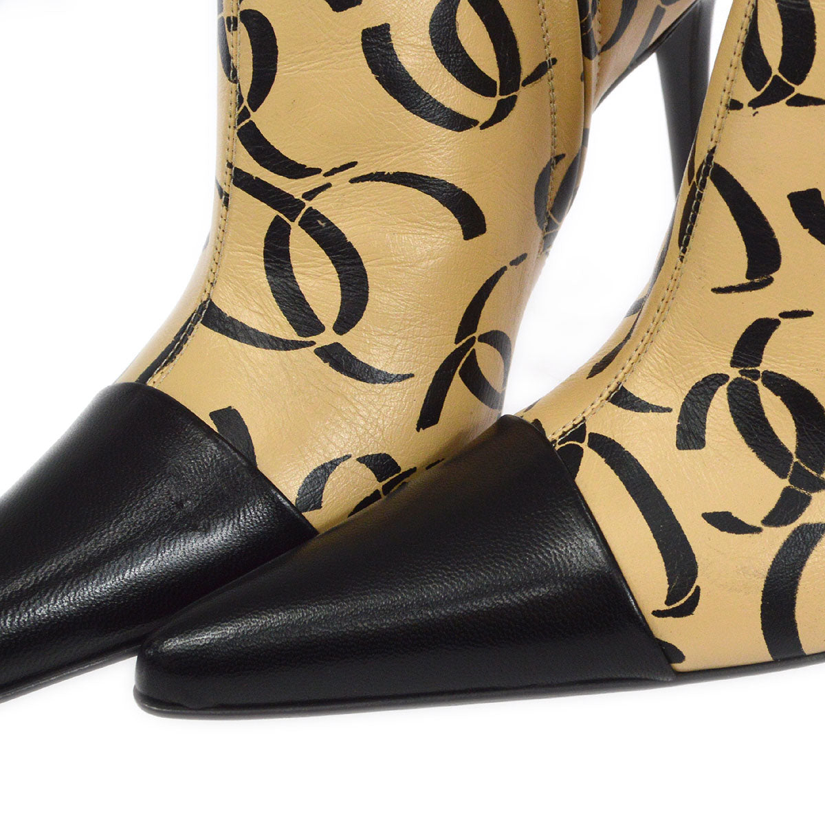 Chanel Fall 2000 Ankle Boots Shoes #37