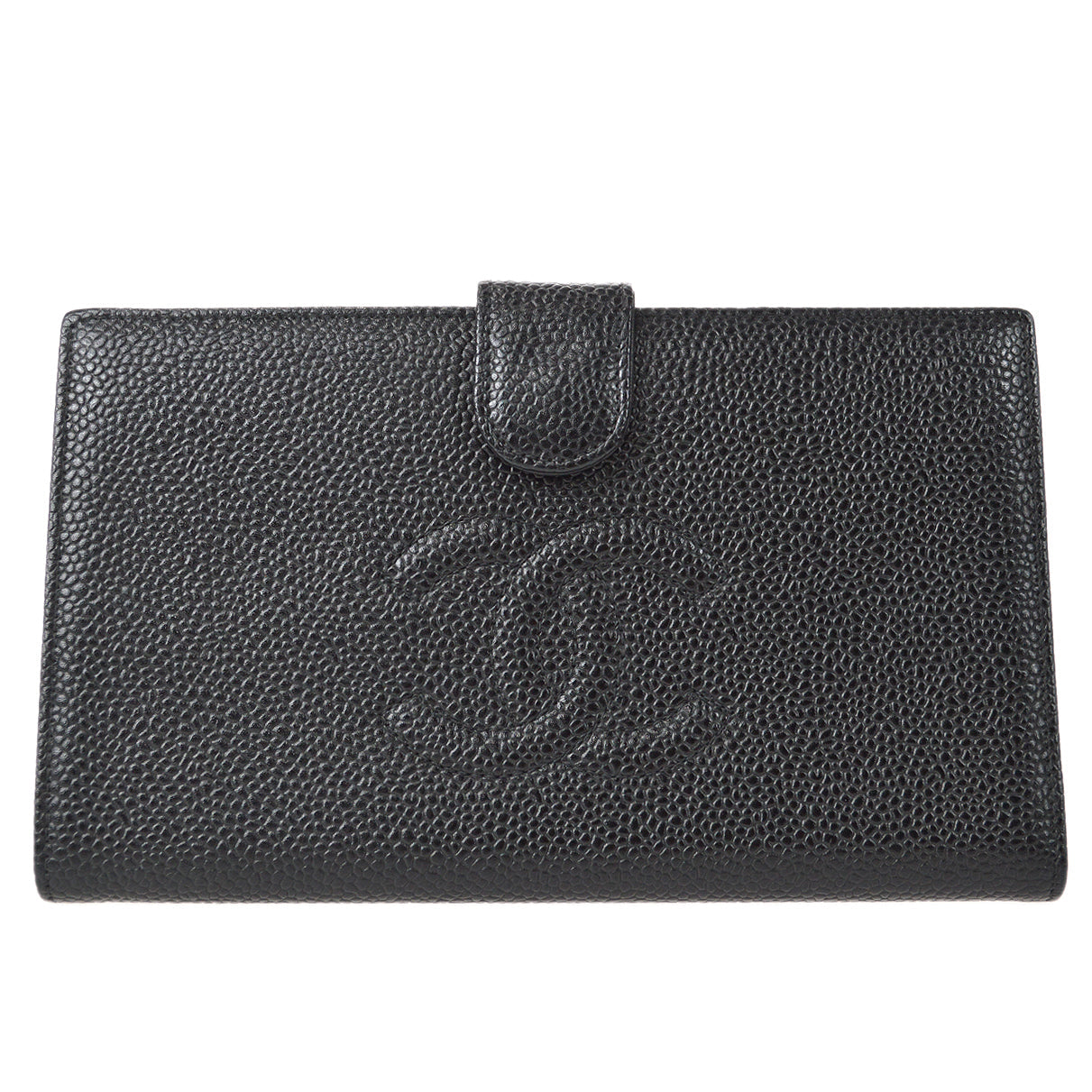 Chanel 2001-2003 Timeless Long Wallet Black Caviar