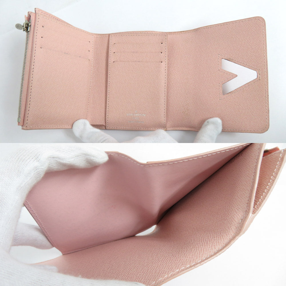 Louis Vuitton Portefolio Twist Compact M62934 Epi Rose Balletine Pink Silver  Three Fold Wallet Leather