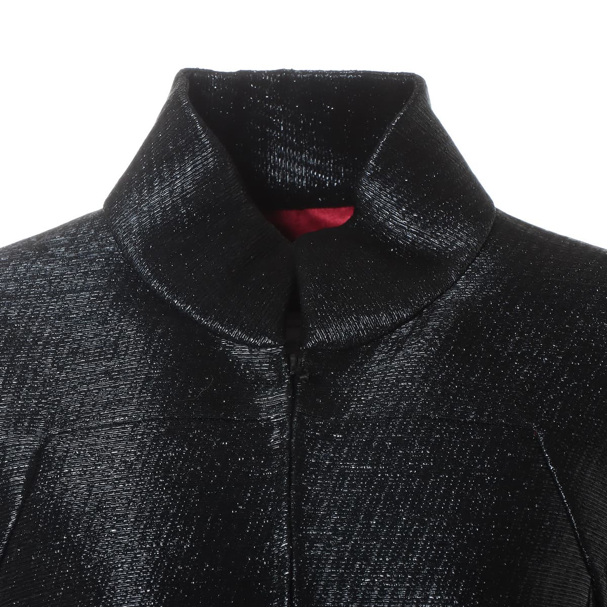 Chanel Coco 10AW Cotton x Nylon Coat 38  Black Zip Up P38667 Runw Lock 15AW