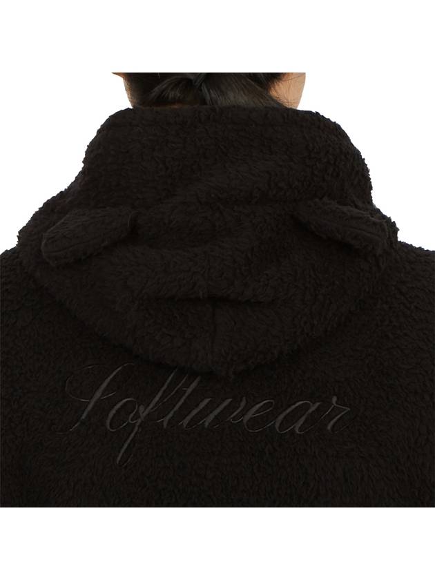 Luxury Balenciaga  Softwear Heart Zip-up Hoodie Black