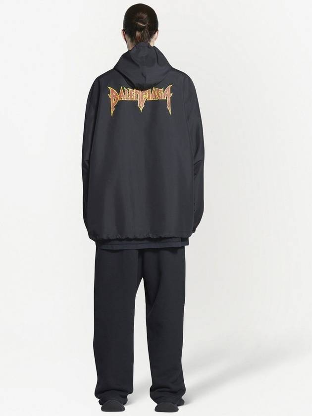 Luxury Balenciaga  Artwork Print Windbreak Black