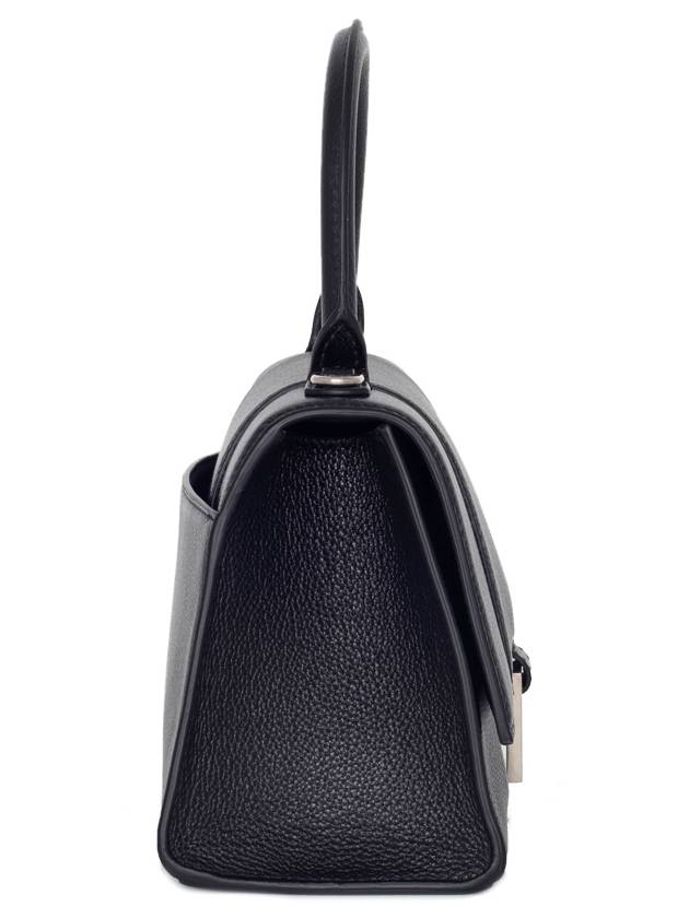 Luxury Balenciaga  Hourgrass Small Grained Calfskin Cross Bag Black