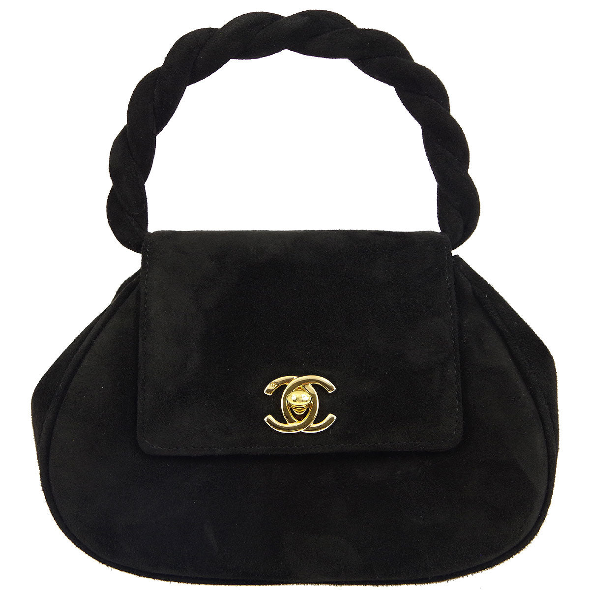 Chanel * 1996-1997 Black Suede Handbag