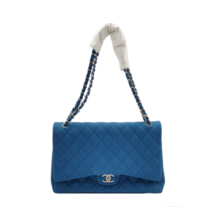 Chanel Classic Flap CF  Bag Maxi Blue 24061878753329