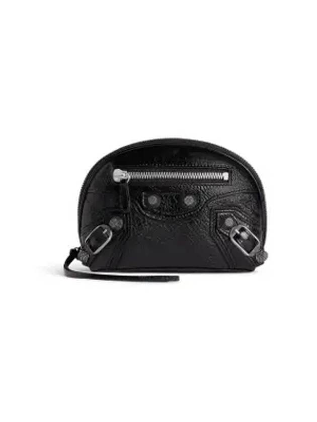 Luxury Balenciaga  Le Cagole Small Cosmetic Pouch Bag Black