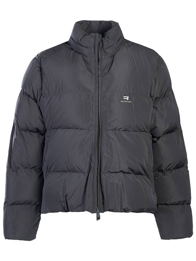 Luxury Balenciaga  Sporty B Logo Point Down Padding Grey