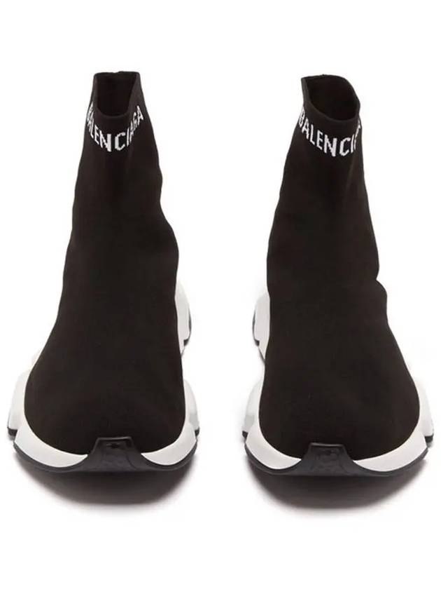 Luxury Balenciaga  Speed Logo High Top Sneakers Black