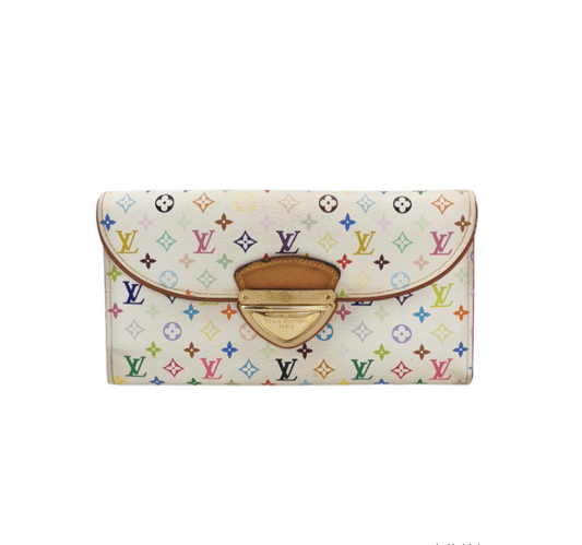 Preloved Louis Vuitton (LV) Beverly multicolor wallet white 23042478282791