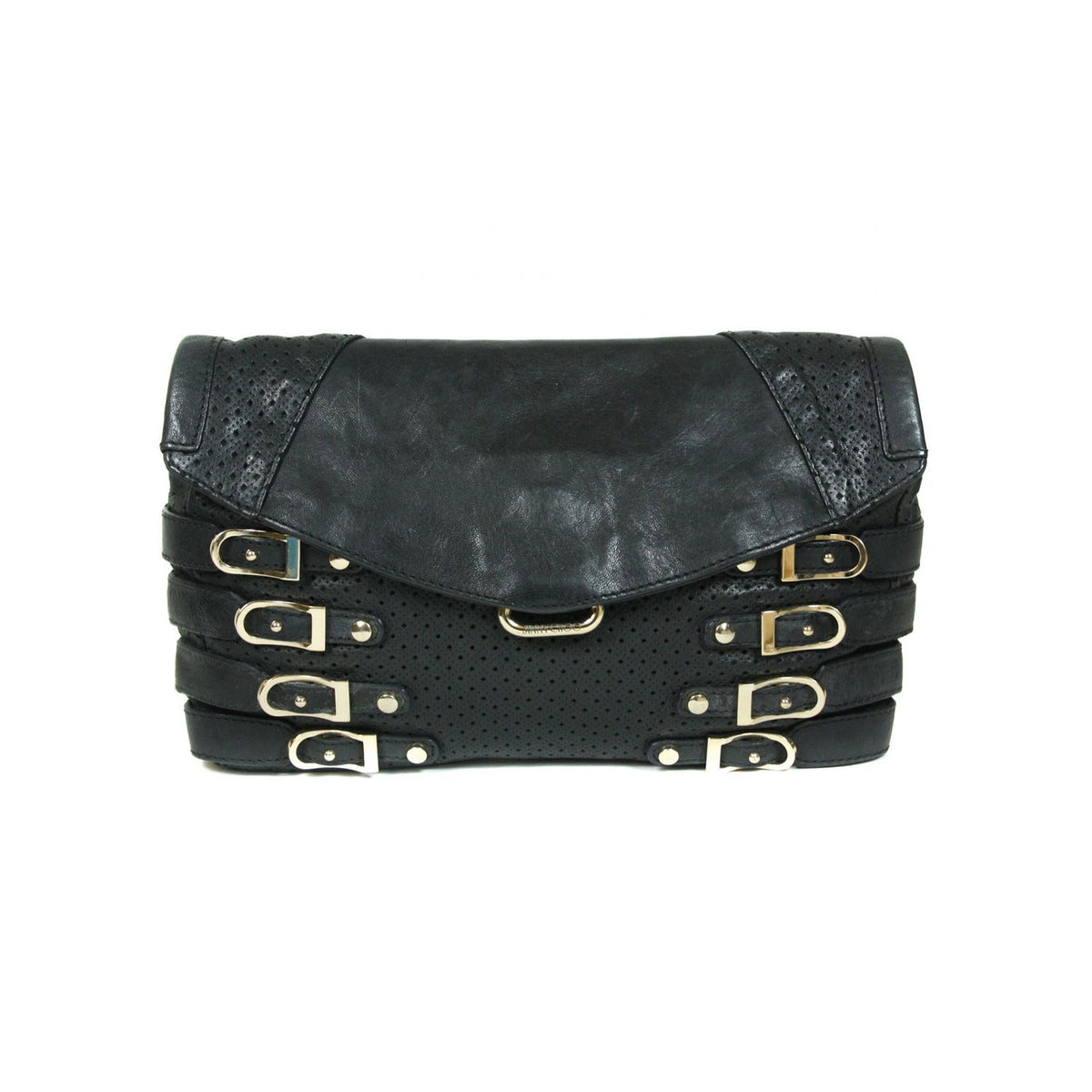 Jimmy Choo "Brix" Gunmetal Chain Clutch