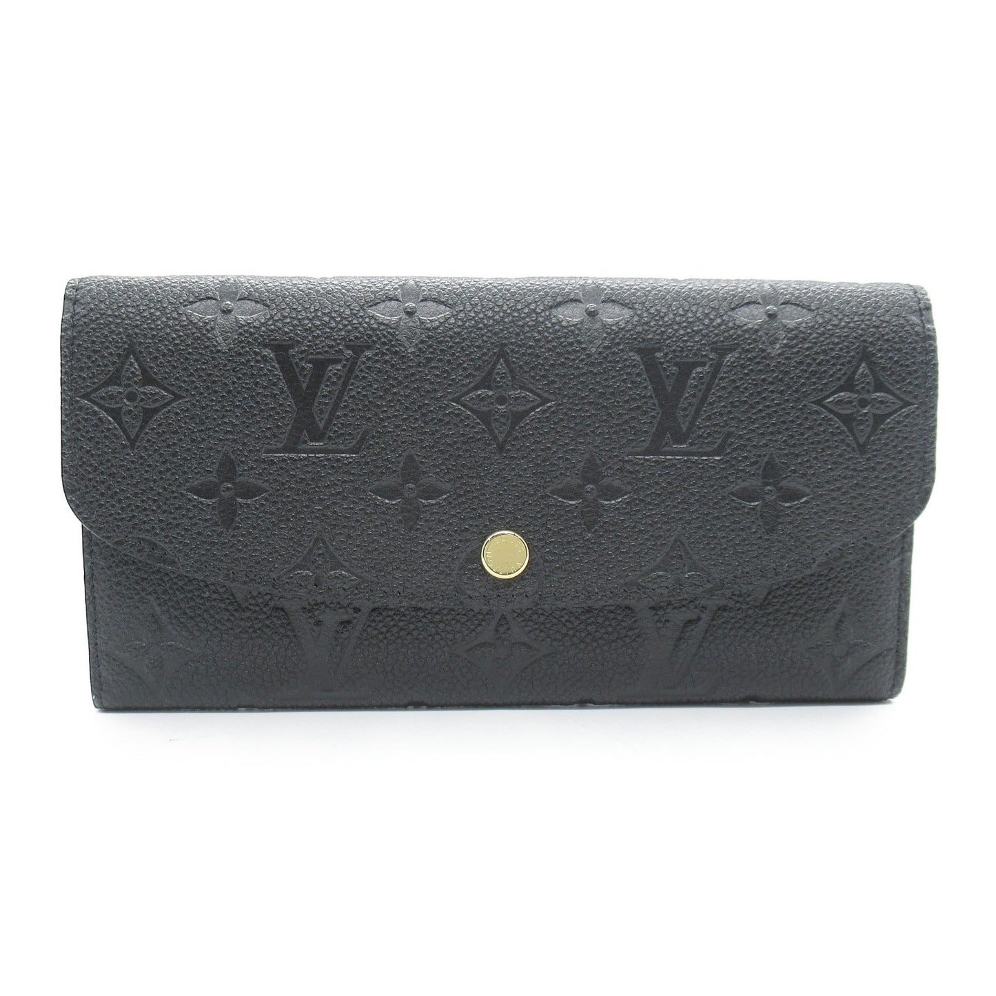 Louis Vuitton Portefolio Emily Double Fable Wallet Double Foldable Wallet Leather Monogram Emplant  Black M62369