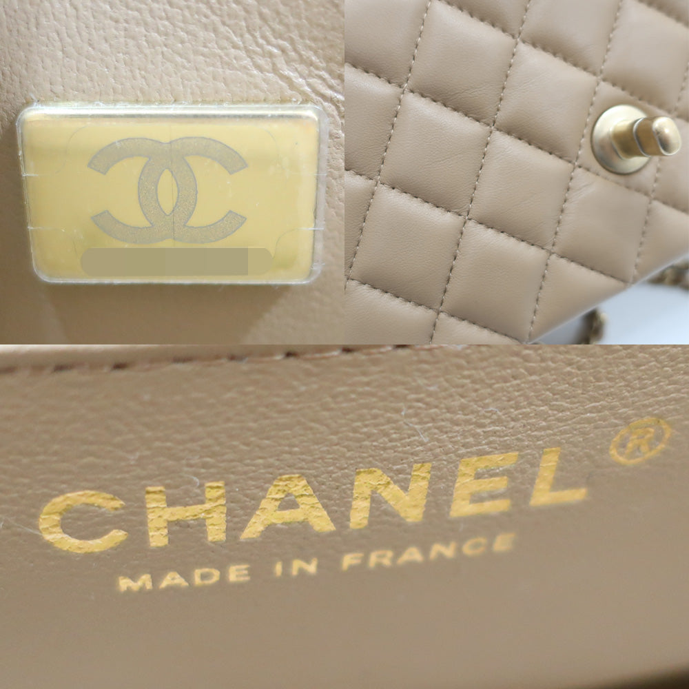 Chanel Top Handle Chain Shoulder Bag G  AS2431  Beige