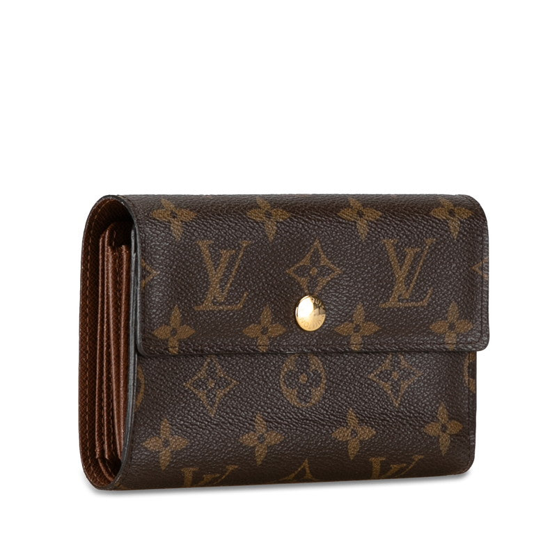 Louis Vuitton Monogram Portefolio Alexandra Three Fold Wallet M60047 Brown PVC  Louis Vuitton