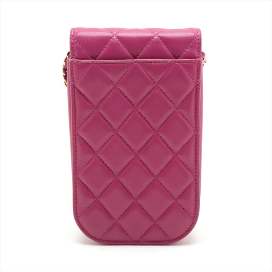 Chanel Lambskin  Ramsay Chain Shoulder Bag Rose G  28th
