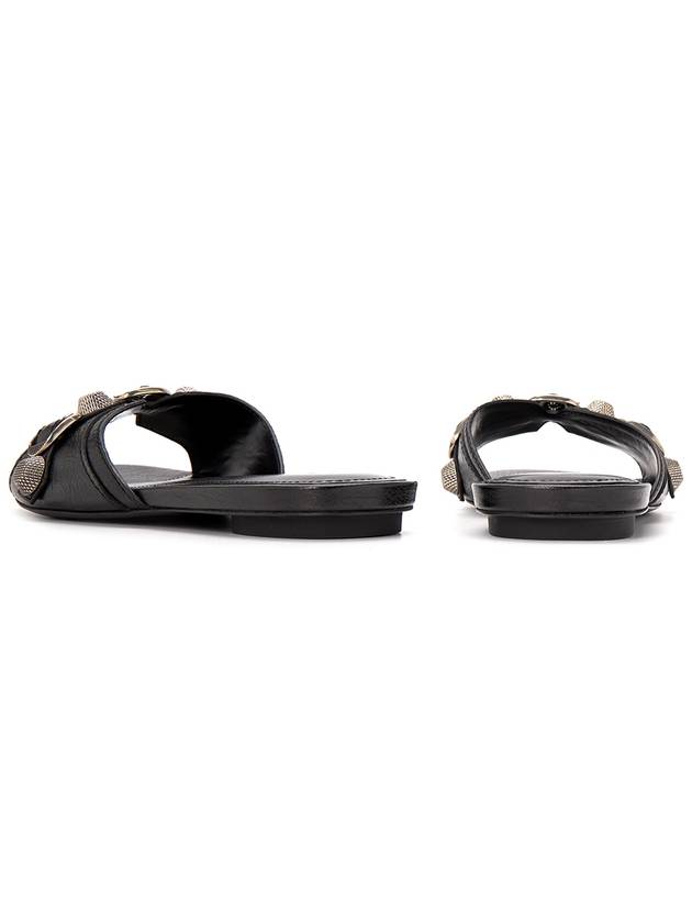 Luxury Balenciaga  Cagole Flat Slipper Black