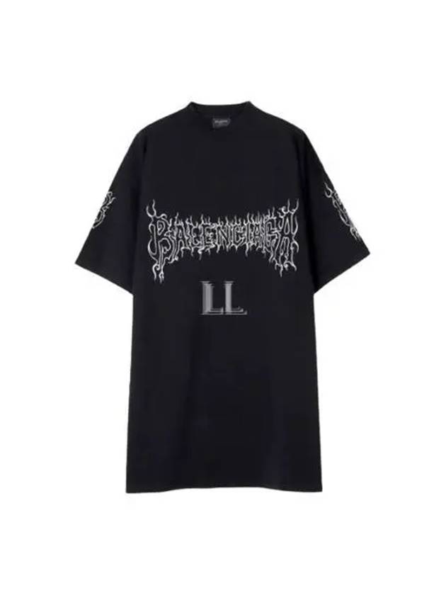 Luxury Balenciaga  Darkwave Cotton Short Sleeve T-Shirt Black